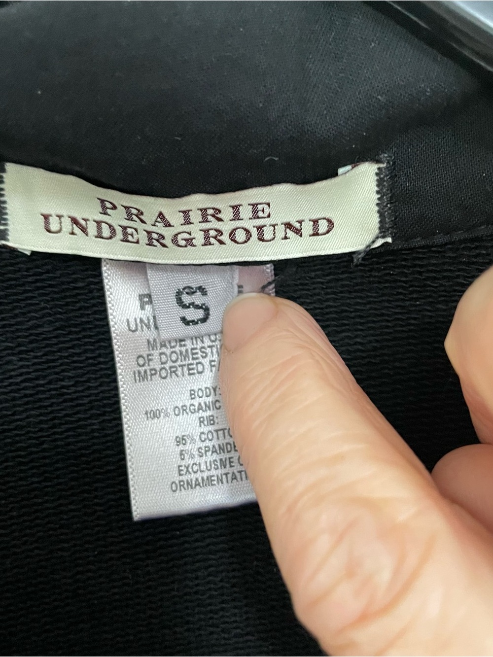 Prairie Underground Black Frayed-Collar Zip Jacket small - Picture 5 of 9